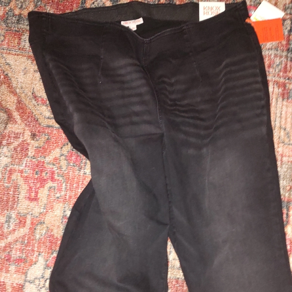 Knox Rose Black Flare Jeans